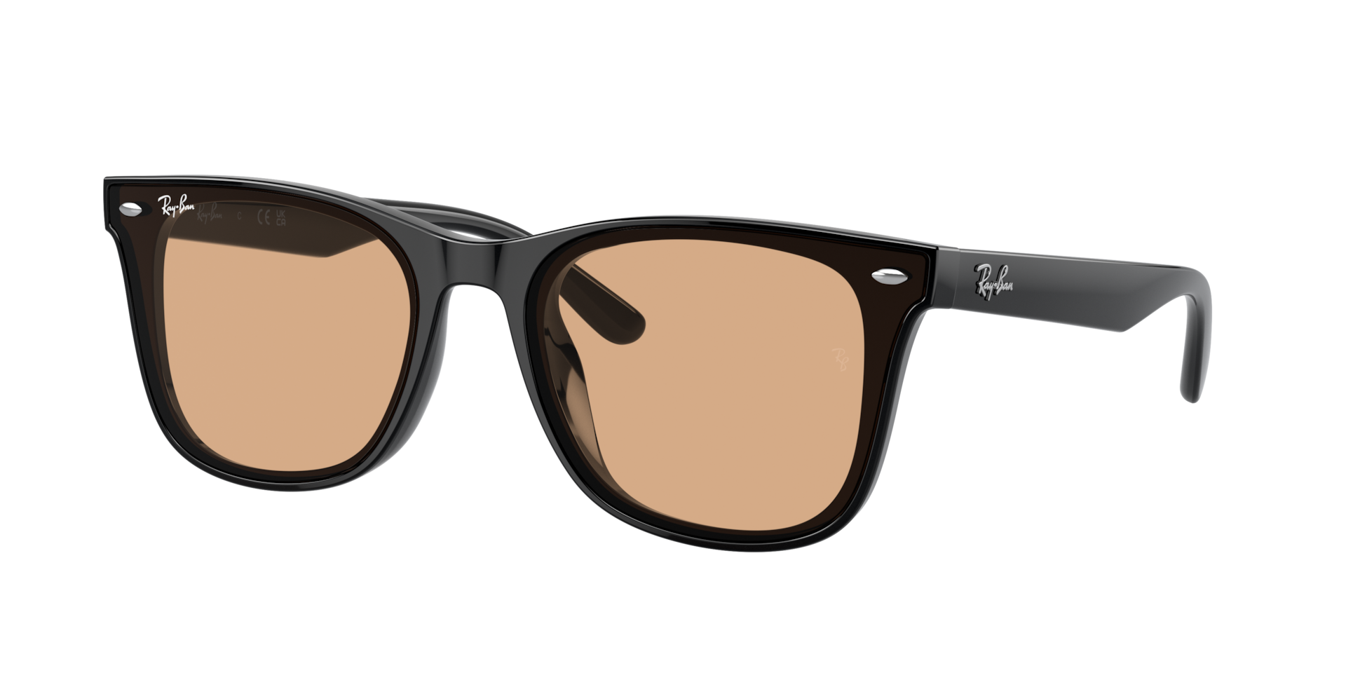 RAY-BAN Unisex Sunglasses RB4391D - Frame color: Black, Lens color: Brown