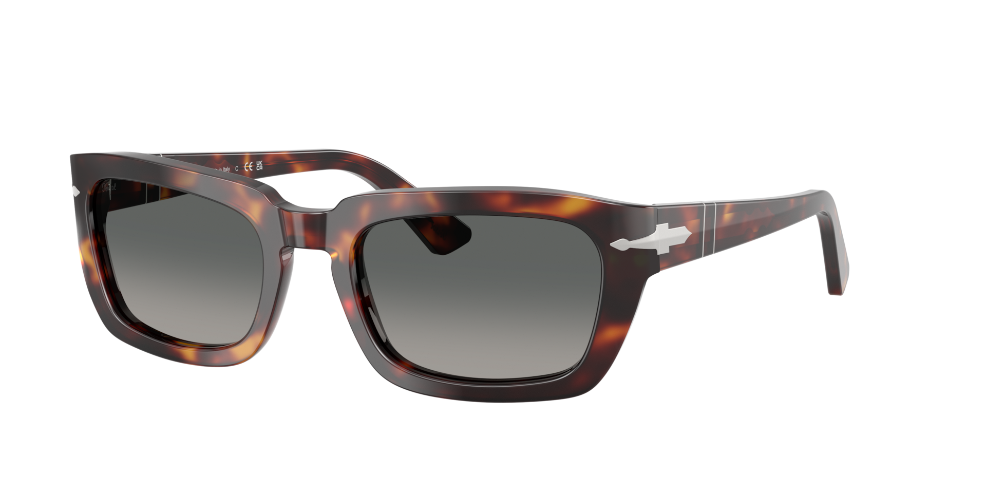 Persol Unisex Sunglass PO3367S -  Frame color: Havana, Lens color: Light Grey Gradient Dark Grey