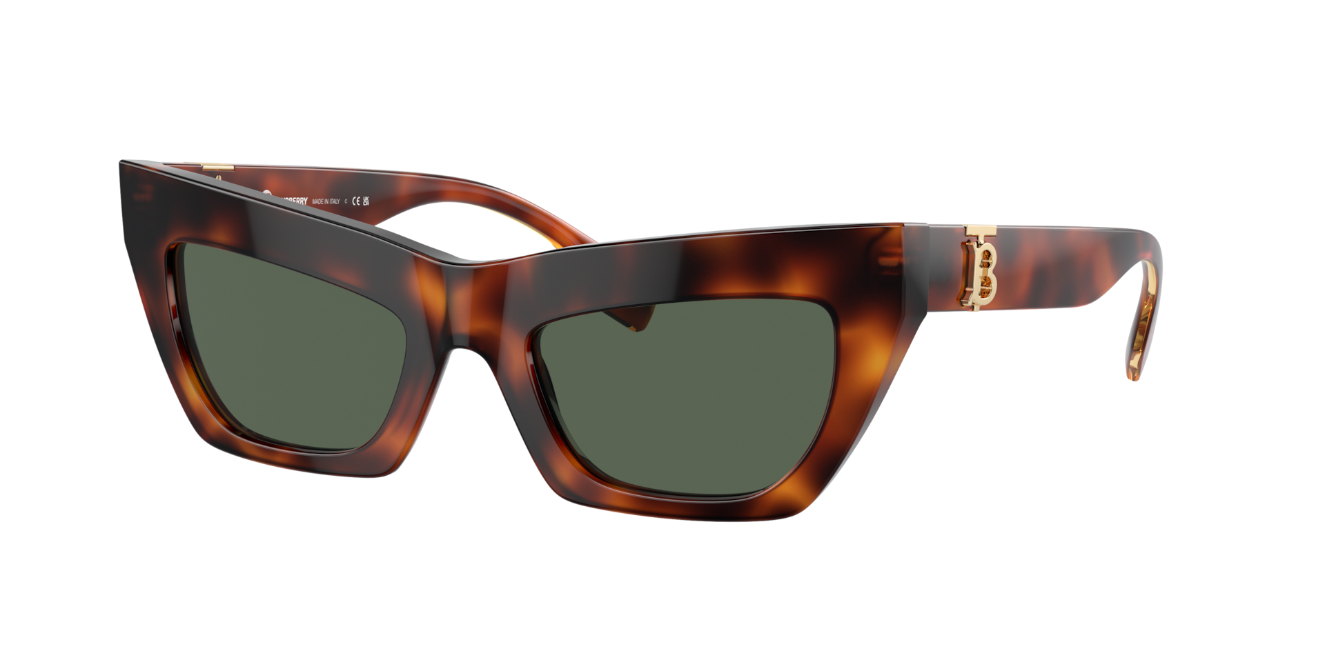 Burberry Woman Sunglass BE4405 -  Frame color: Light Havana, Lens color: Dark Green