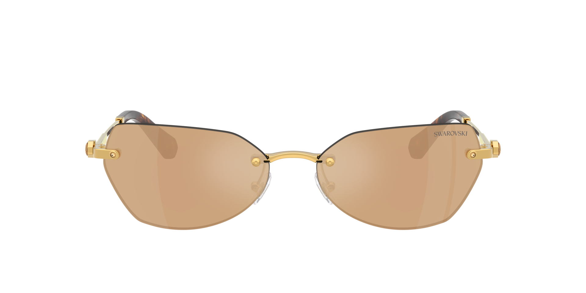 Swarovski SK7038 L (58 - 16) with Brown lenses and Gold frame