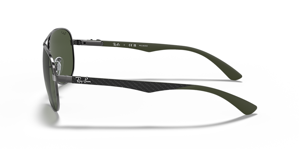 Ray-Ban Carbon Fibre XL (61 - 13) with Green lenses and Grey frame