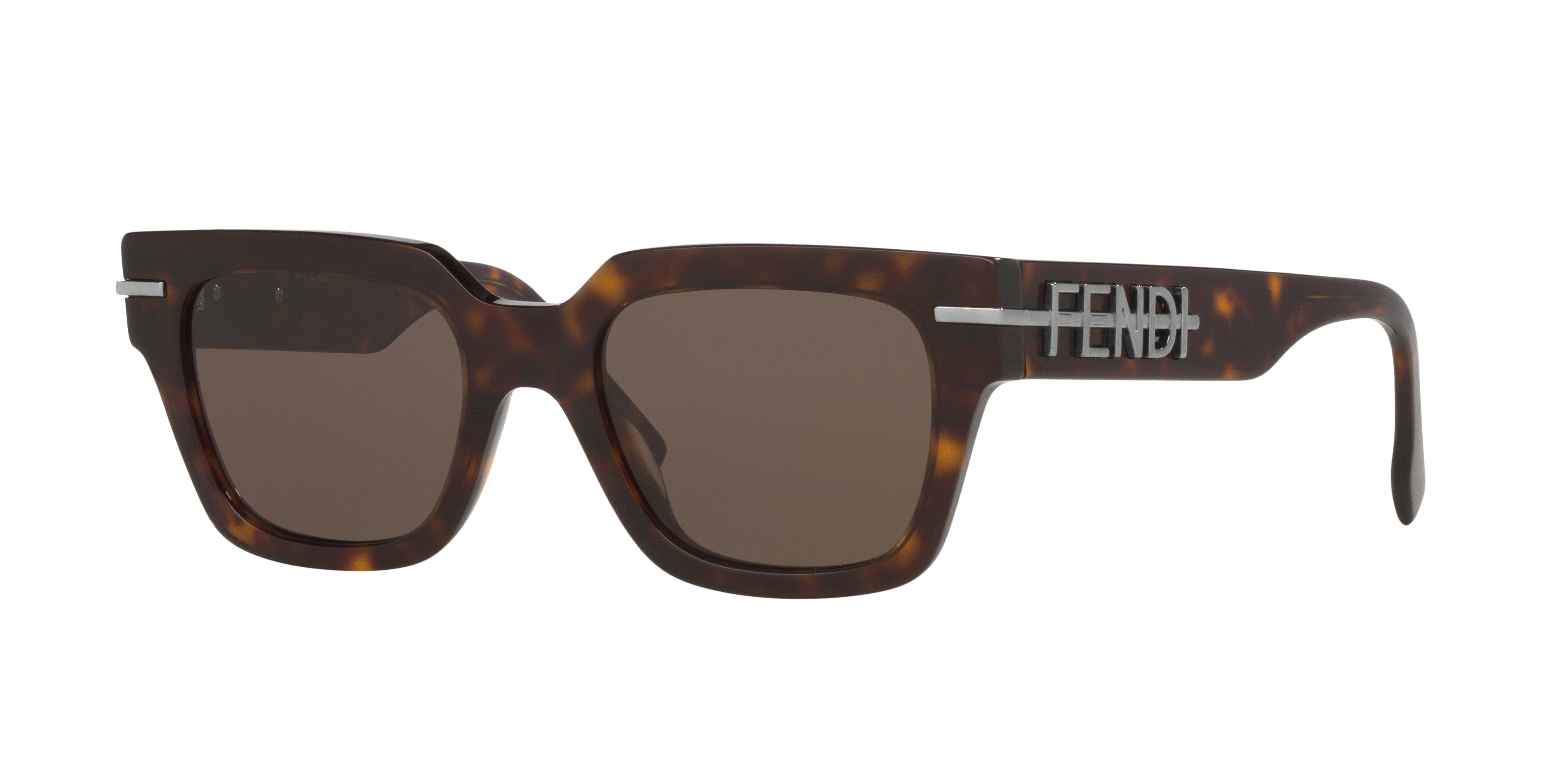Fendi FE40078I XS (51 - 20) with Brown lenses and Tortoise frame