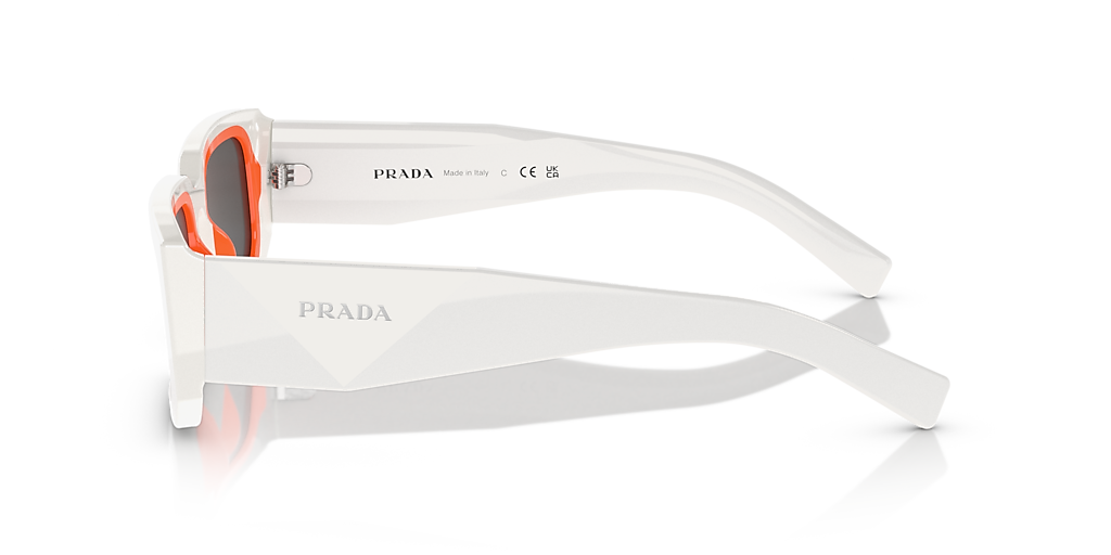 Prada PR 06YS M (53 - 21) with Grey lenses and White frame