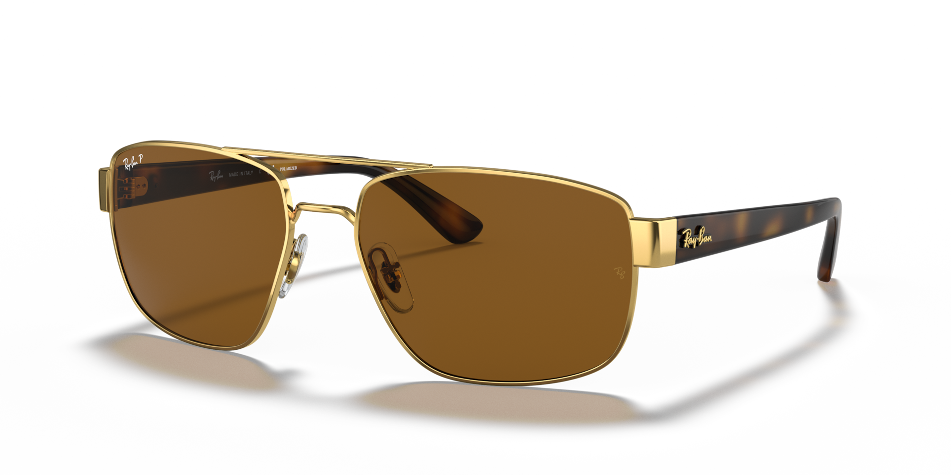 Ray-Ban RB3663 XL (60 - 17) with Brown lenses and Gold frame