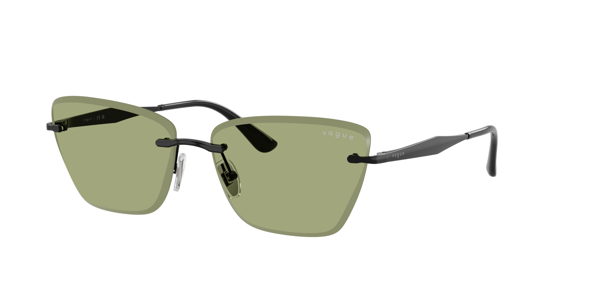 Vogue Eyewear Woman Sunglass VO4332S -  Frame color: Black, Lens color: Green