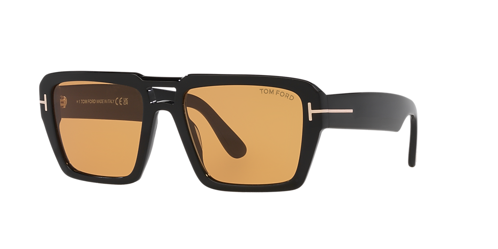 Tom Ford Redford TR XXL (56 - 19) with Brown lenses and Black