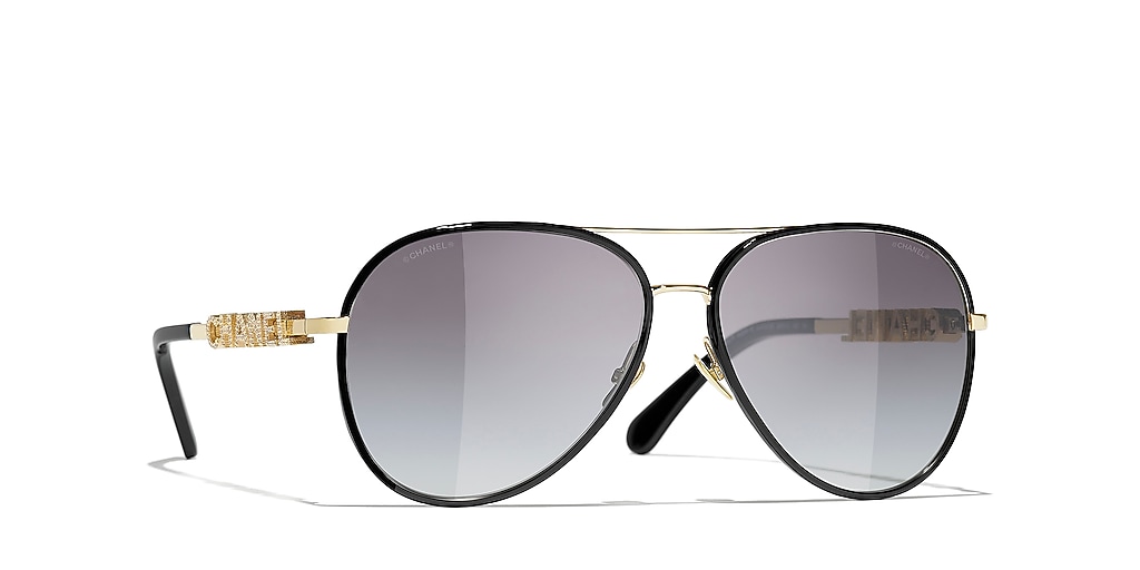 Chanel Pilot Sunglasses CH4284B L (59 - 14) with Grey lenses  display picture 2