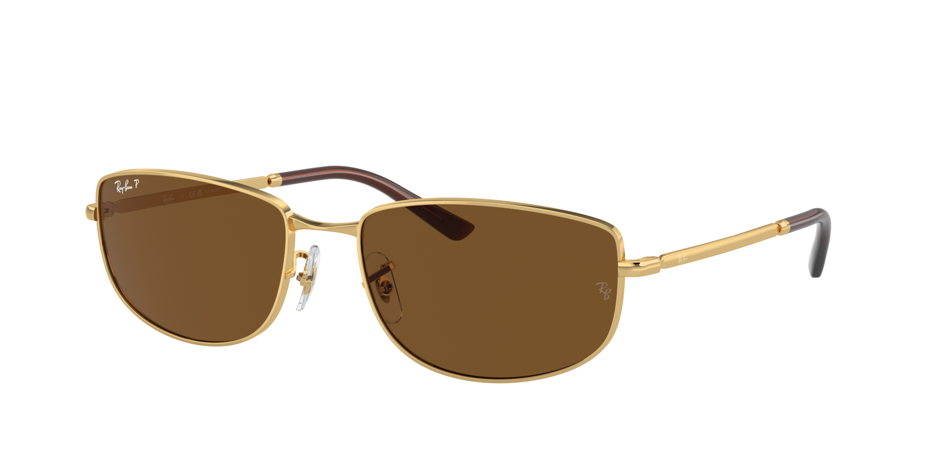 Ray-Ban RB3732 L (56 - 18) with Brown lenses and Gold frame