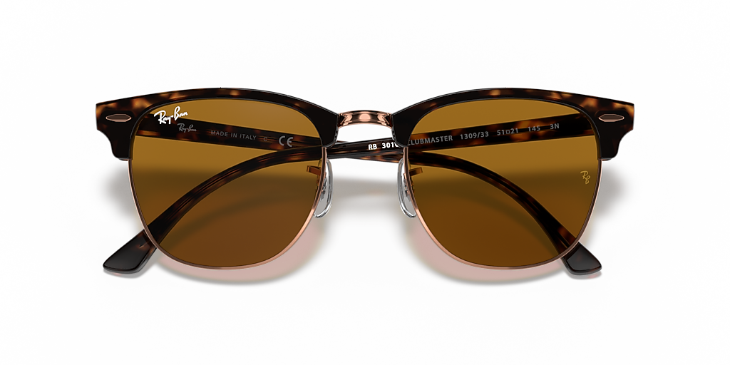 Ray-Ban Clubmaster Classic L (51 - 21) with Brown lenses and