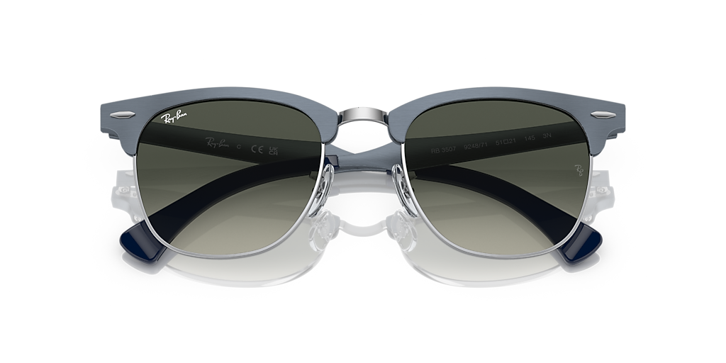 Ray-Ban Clubmaster Aluminum L (51 - 21) with Grey lenses and Blue