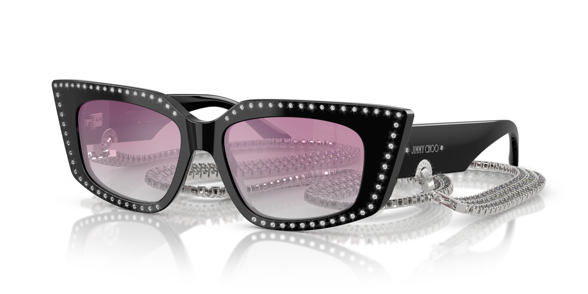 Jimmy Choo JC5033B XS (52 - 16) with Pink lenses and Black frame