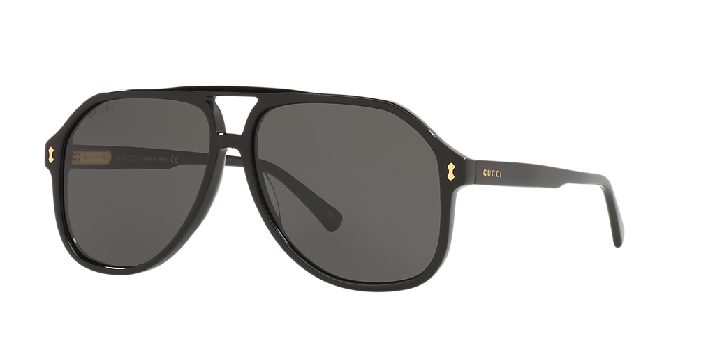 Gucci GG1042S L (60 - 13) with Grey lenses and Black frame