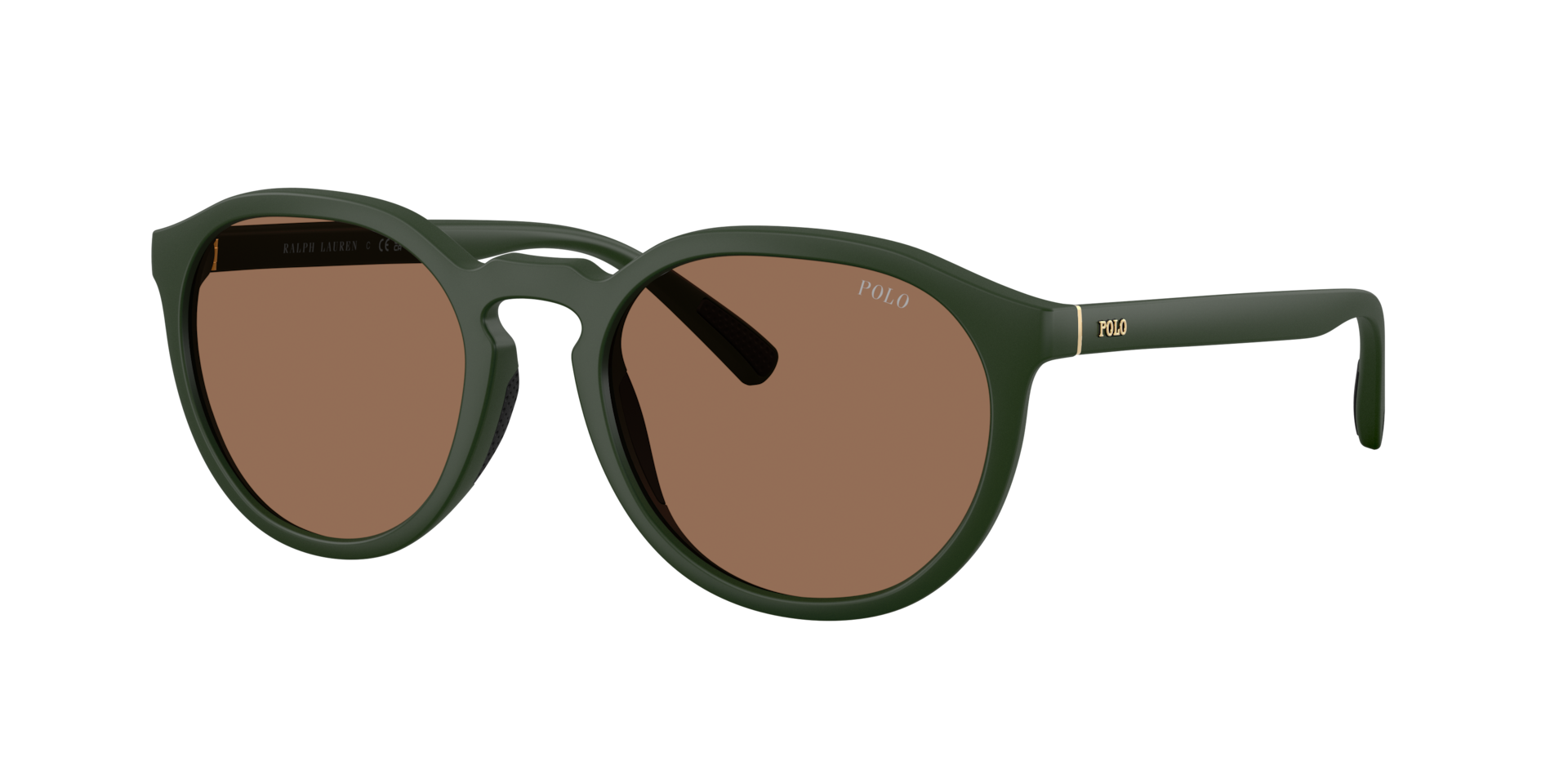 Polo Ralph Lauren Homme Sunglass PH4232U - Couleur du Monture: Vert foncé mat, Couleur de Lentille: Marron foncé