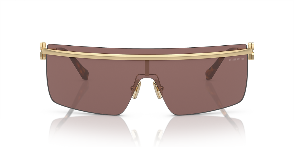 Miu Miu MU 50ZS XXL (0 - 142) with Brown lenses and Gold frame