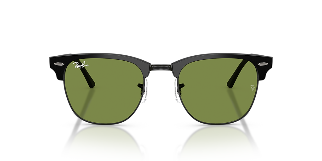 Ray-Ban Clubmaster Classic L (51 - 21) with Green lenses and Black