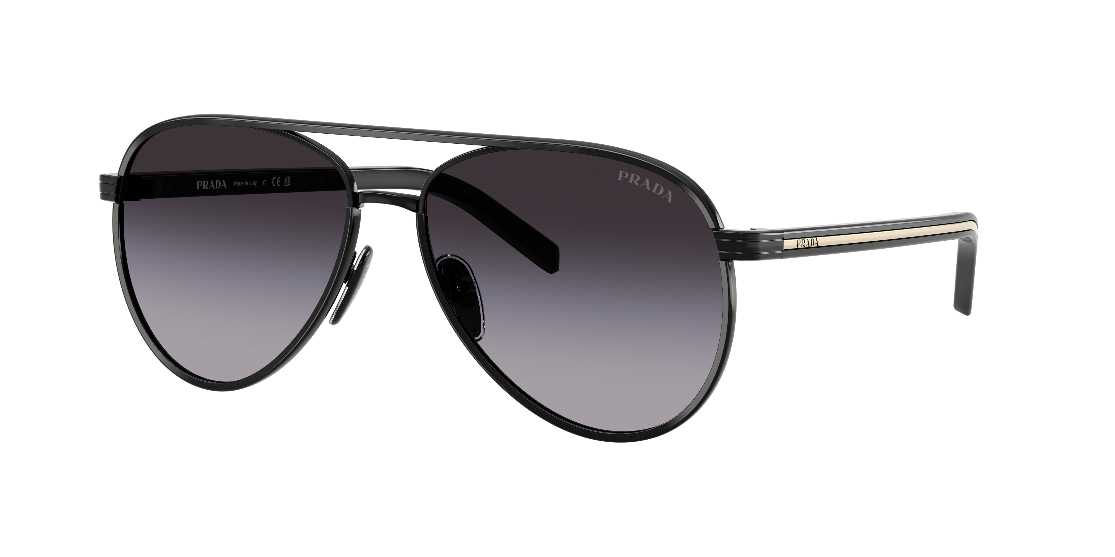Prada PR B57S M (59 - 15) with Grey lenses and Black frame