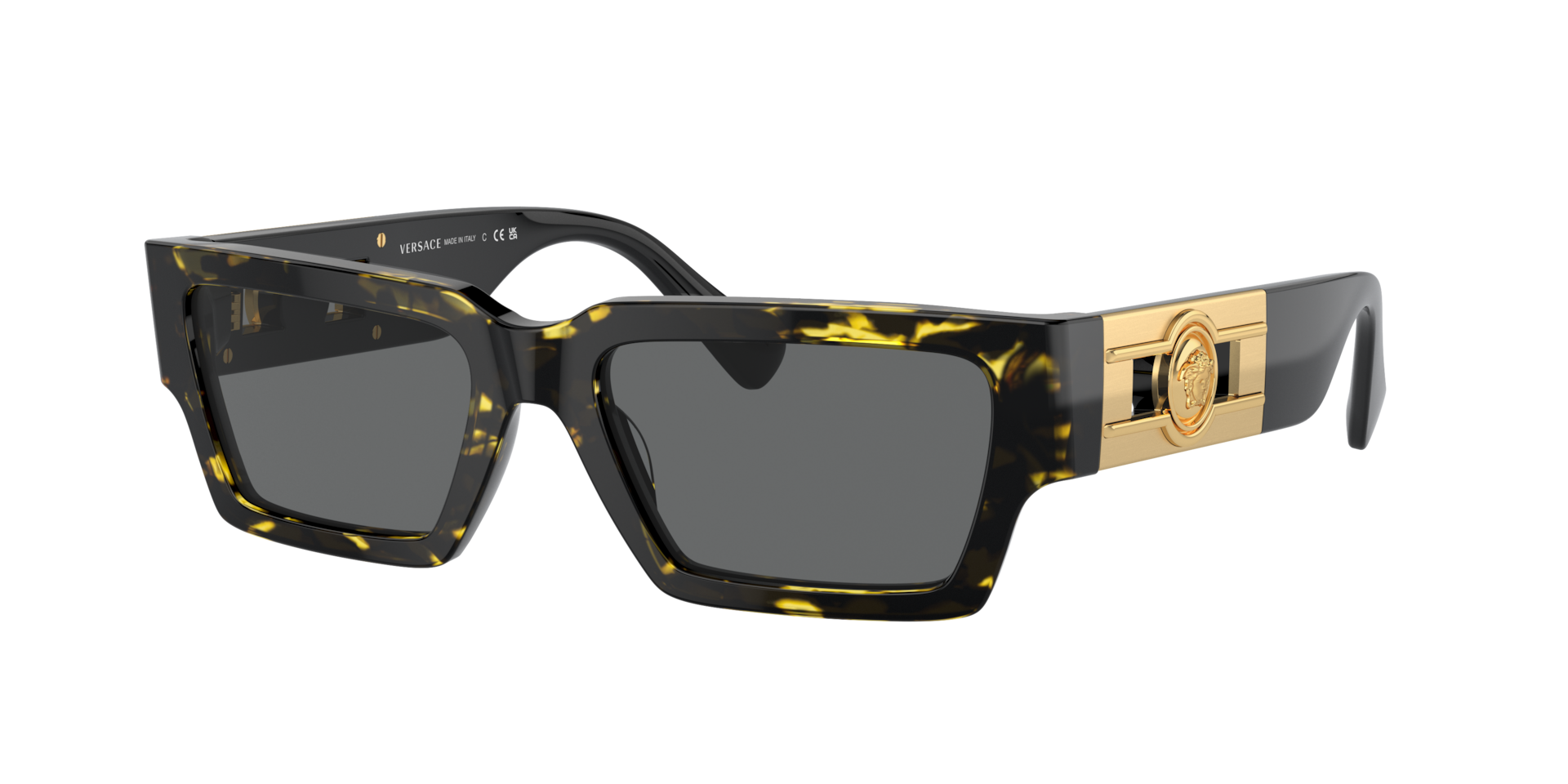 Versace Unisex Sunglass VE4459 - Frame color: Havana, Lens color: Dark Grey