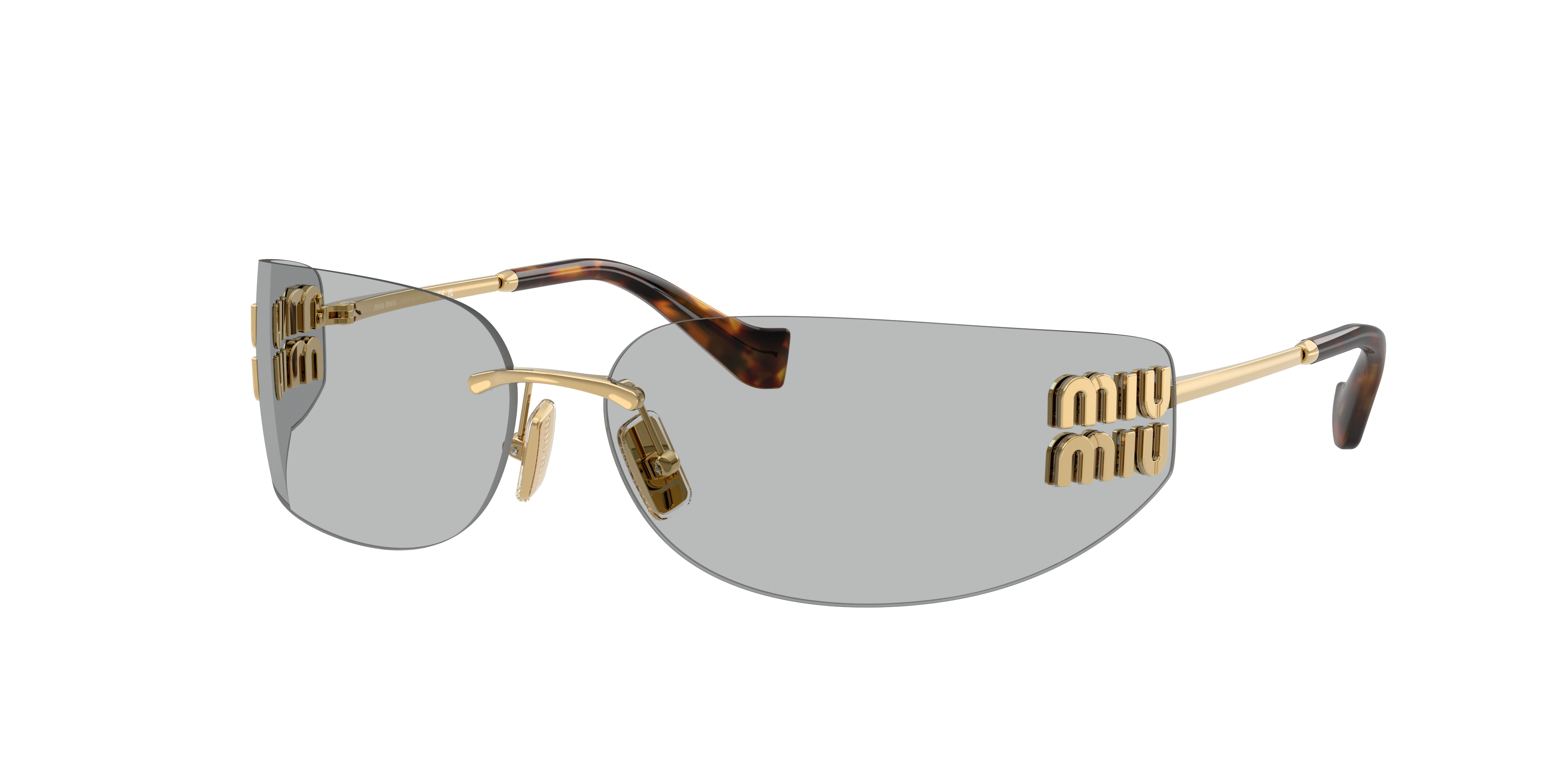 Miu Miu MU A51S M (75 - 14) with Grey lenses and Gold frame