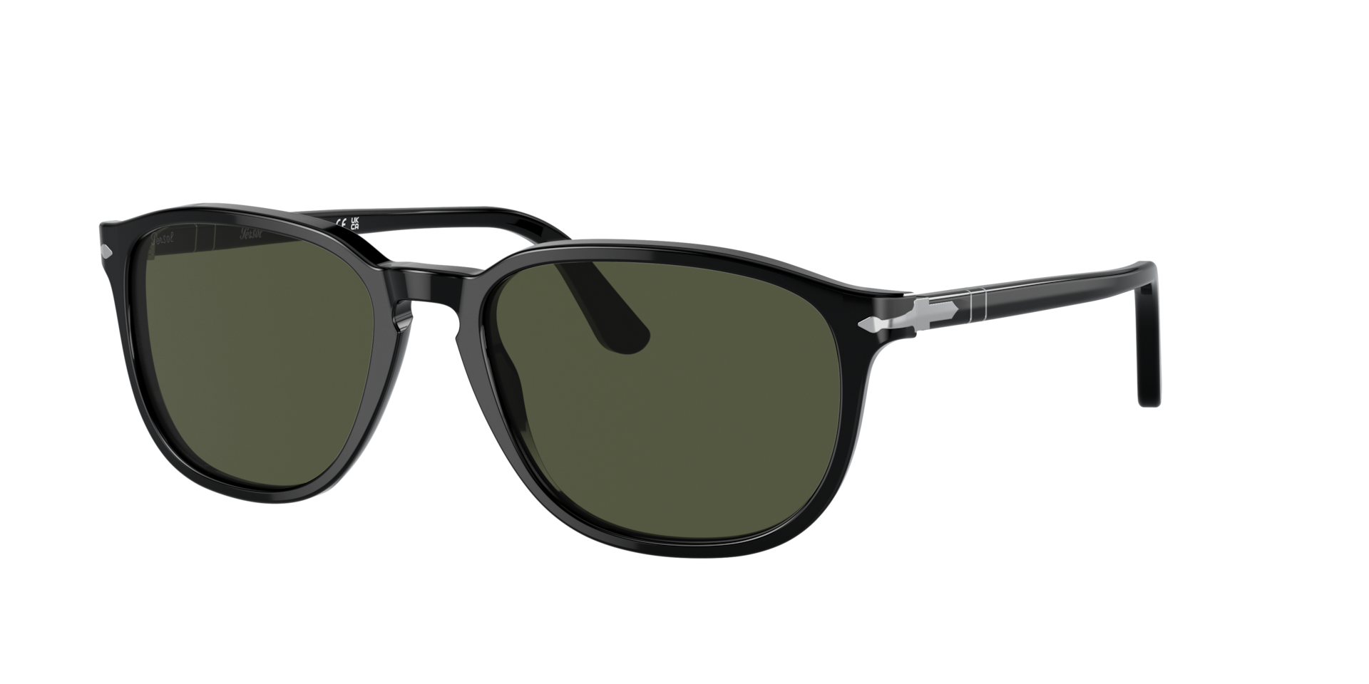 Persol Homme Sunglass PO3019S - Couleur du Monture Noir Couleur de Lentille Vert 180 €