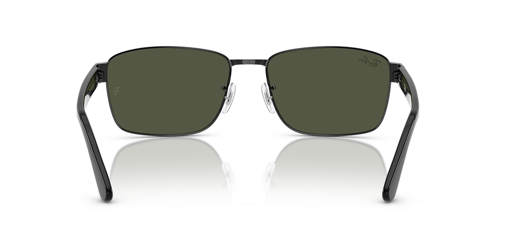 Ray-Ban RB3750 XXL (62 - 18) with Green lenses and Black frame