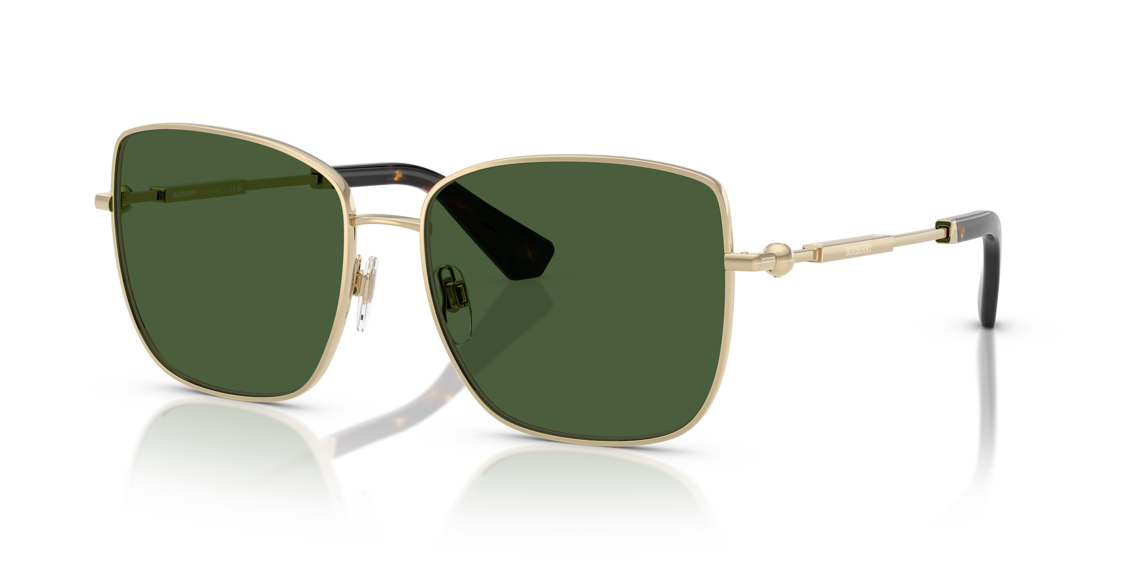 Burberry BE3158 XXL (58 - 16) with Green lenses and Gold frame