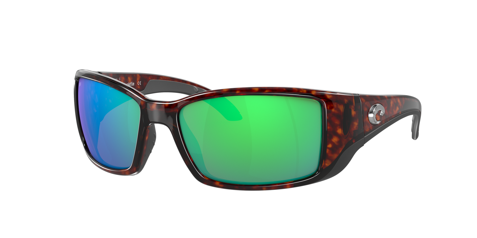 COSTA Man Sunglasses Blackfin  -  Frame color: Tortoise, Lens color: Green Mirror