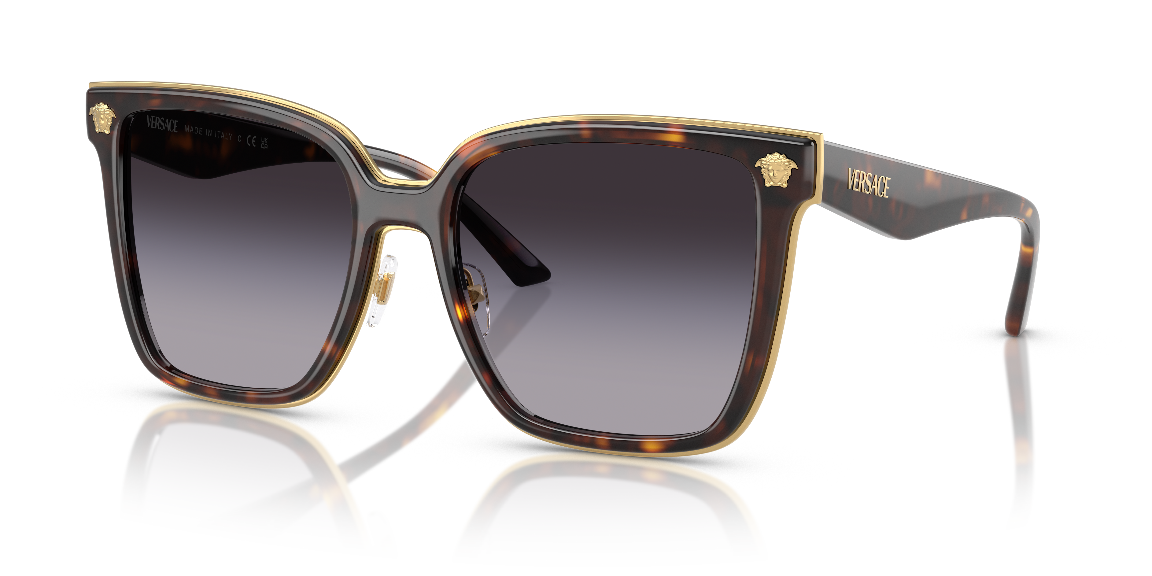 Versace VE2278D XXL (58 - 19) with Grey lenses and Tortoise frame