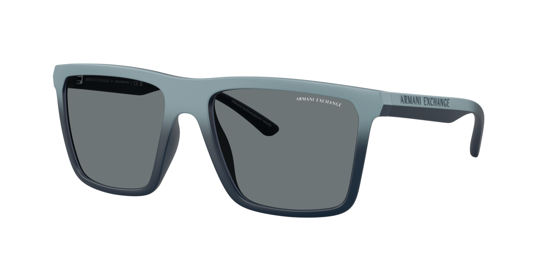 Armani Exchange Homme Sunglass AX4162SU - Couleur du Monture Dgrad Bleu mat Couleur de Lentille Bleu fonc 95 €