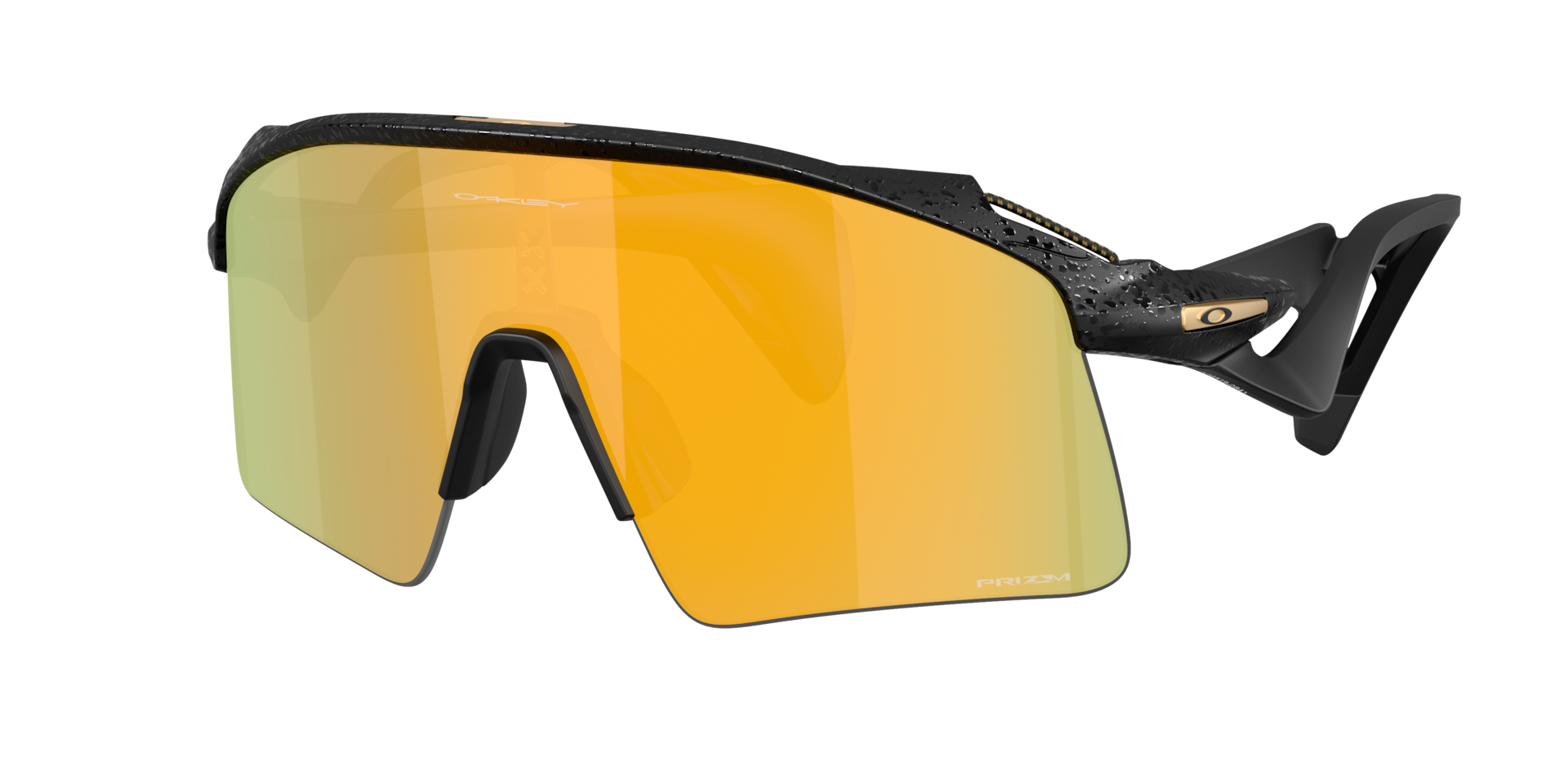 Oakley Unisex Sunglass Stunt Wing Gridiron Collection - Couleur du Monture: Matte Black Splatter, Couleur de Lentille: Prizm 24K