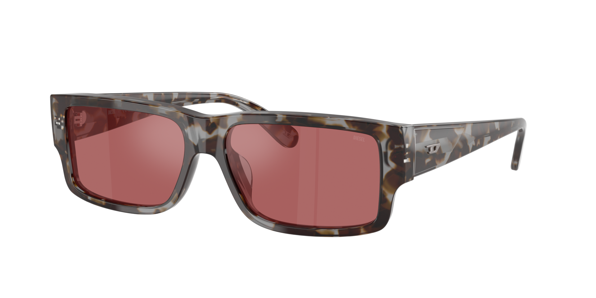 Diesel Homme Sunglass DL2003 - Couleur du Monture caille de tortue Gris clair Couleur de Lentille Red Hiper Mirror 185 €