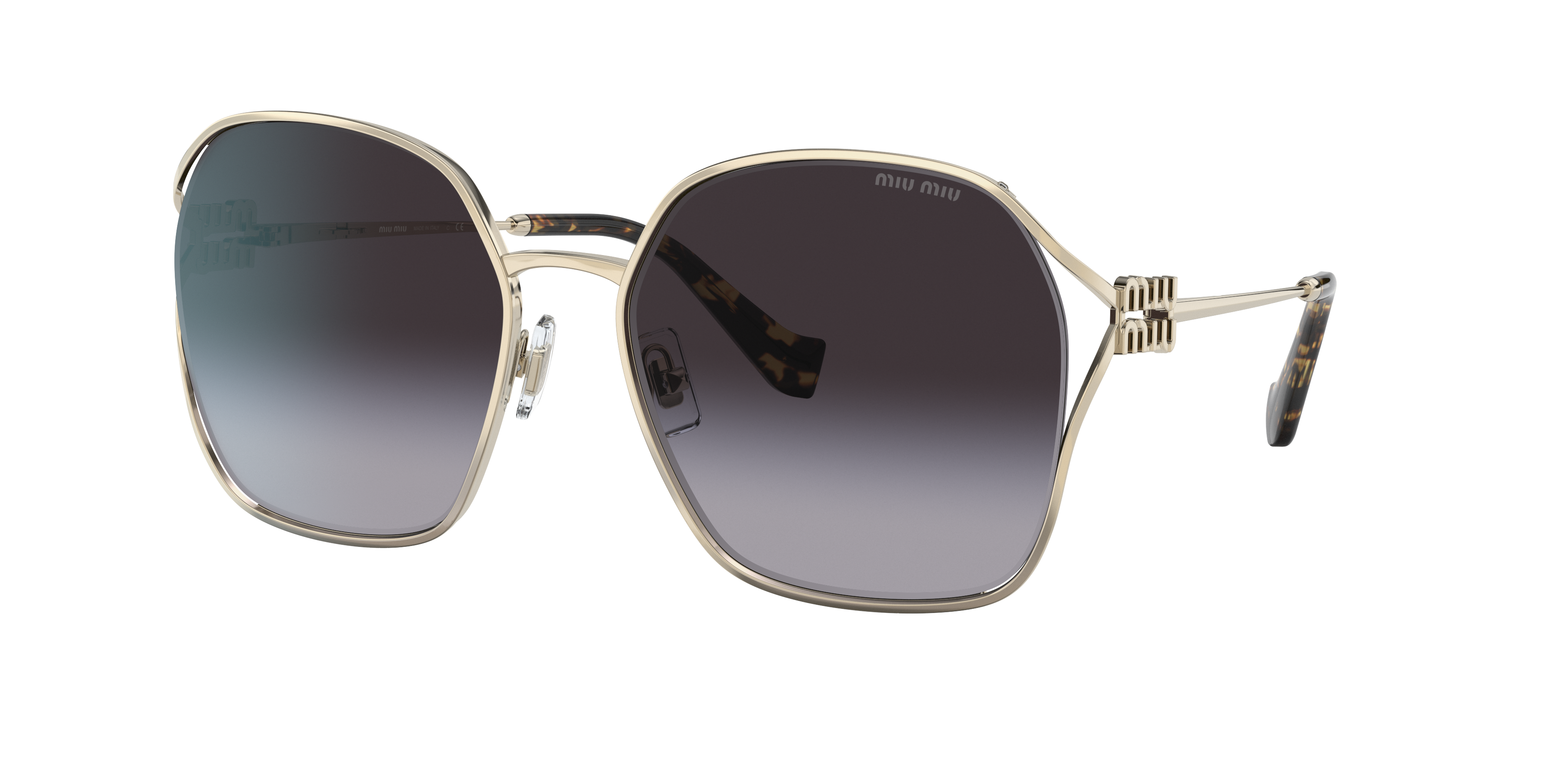 みーぅ Miu Miu MU 52WS XL (60 - 19) with Grey lenses and Gold frame
