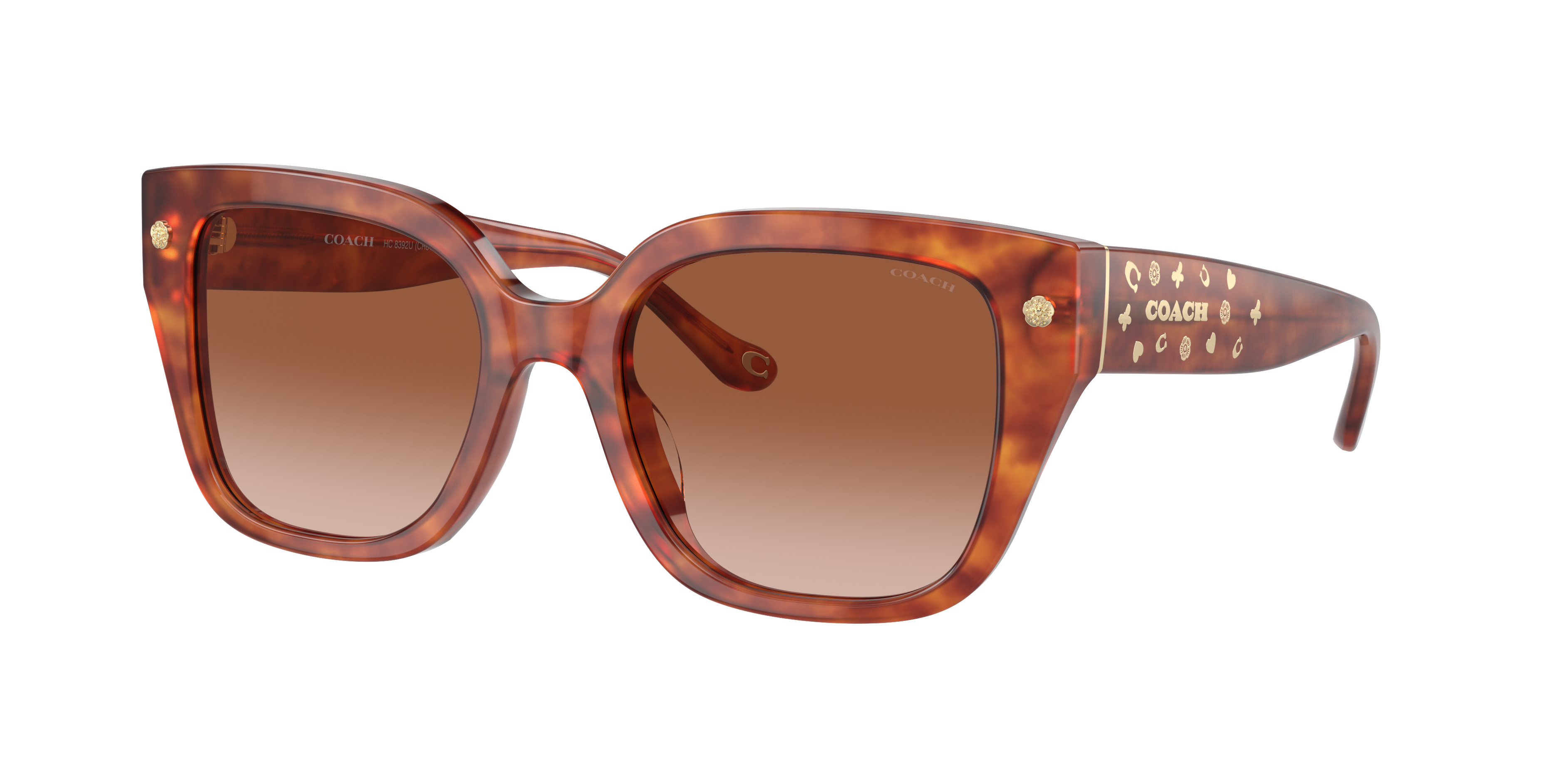 Coach Woman Sunglass CR611 -  Frame color: Caramel Tortoise, Lens color: Brown Gradient