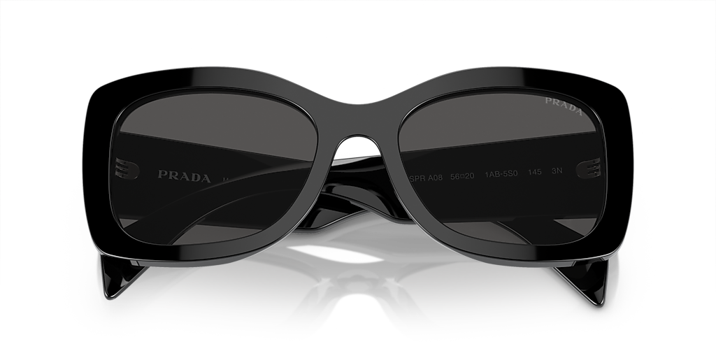 Prada PR A08S M (56 - 20) with Grey lenses and Black frame