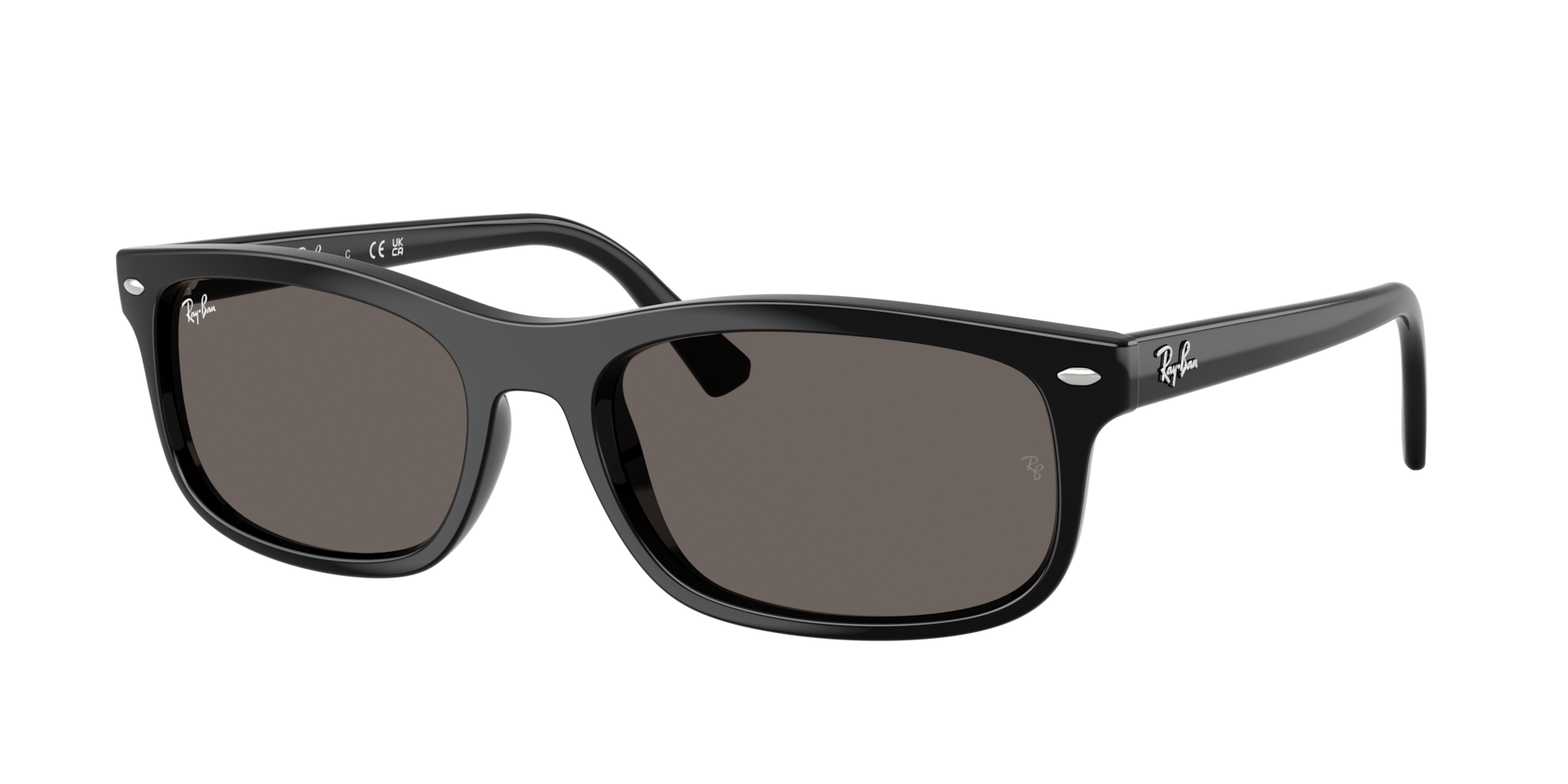 Ray-Ban Unisex Sunglass RB2224 - Rahmenfarbe: Schwarz, Linsenfarbe: Dunkelgrau