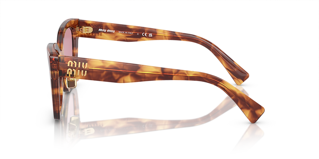 Miu Miu MU 02ZS L (56 - 18) with Red lenses and Brown frame