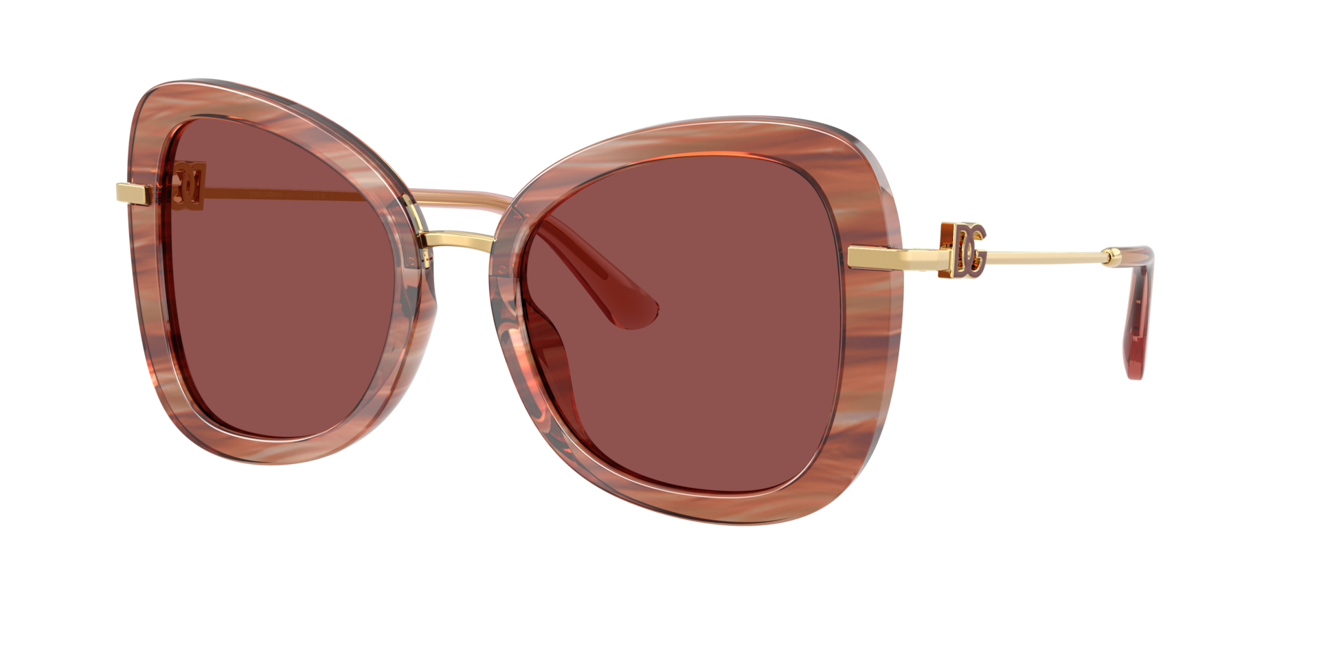 Dolce&Gabbana Woman Sunglass DG4535 -  Frame color: Striped Red, Lens color: Dark Violet