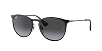 Ray-Ban Erika Metal M (54 - 19) with Grey lenses and Black frame