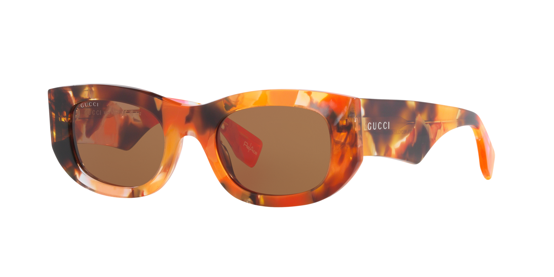 Gucci GG1627S XS (51 - 22) with Brown lenses and Orange frame