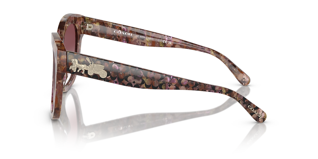 NEW! Coach Tortoise Shell w/ Violet Lense Sunglasses / Shades Coach HC8132 L109 - Cat Eye Tortoise Purple Frame Sunglasses  main image 4