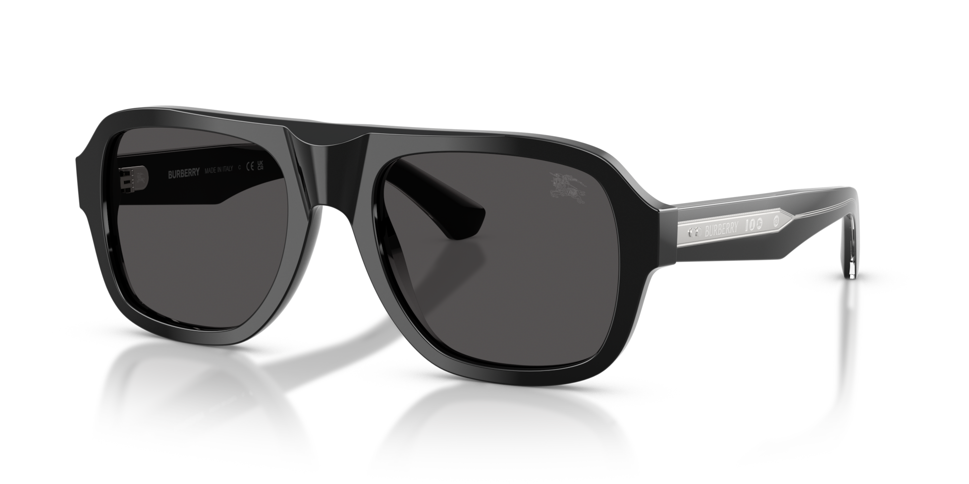 『WH-7285』電池交換済☆BURBERRY ヘリテージブラック☆稼働美品 Burberry BE4478 L (55 - 20) with Grey lenses and Black frame