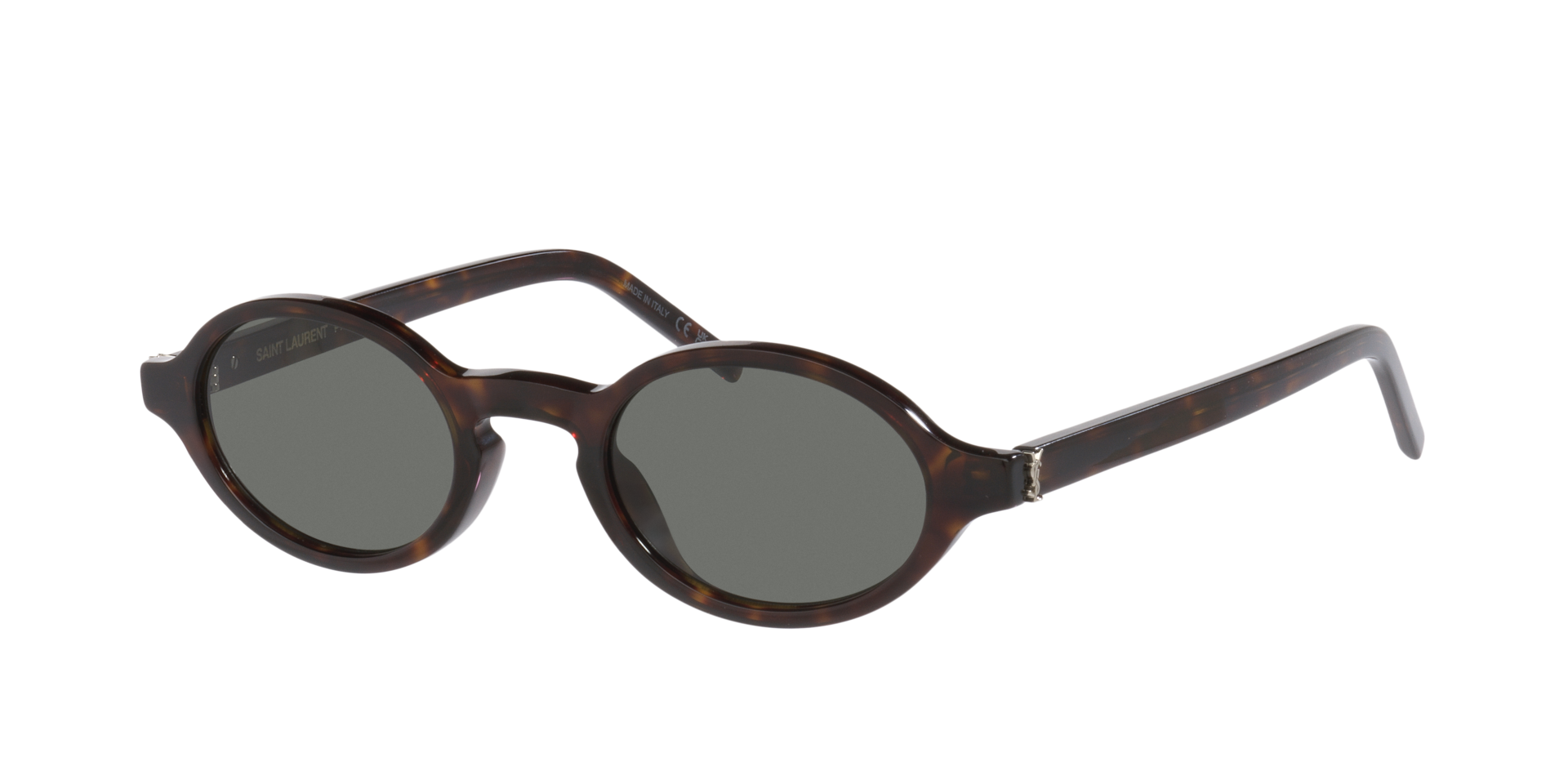 Saint Laurent Frau Sunglass SL M161 - Rahmenfarbe: Tortoise, Linsenfarbe: Grau