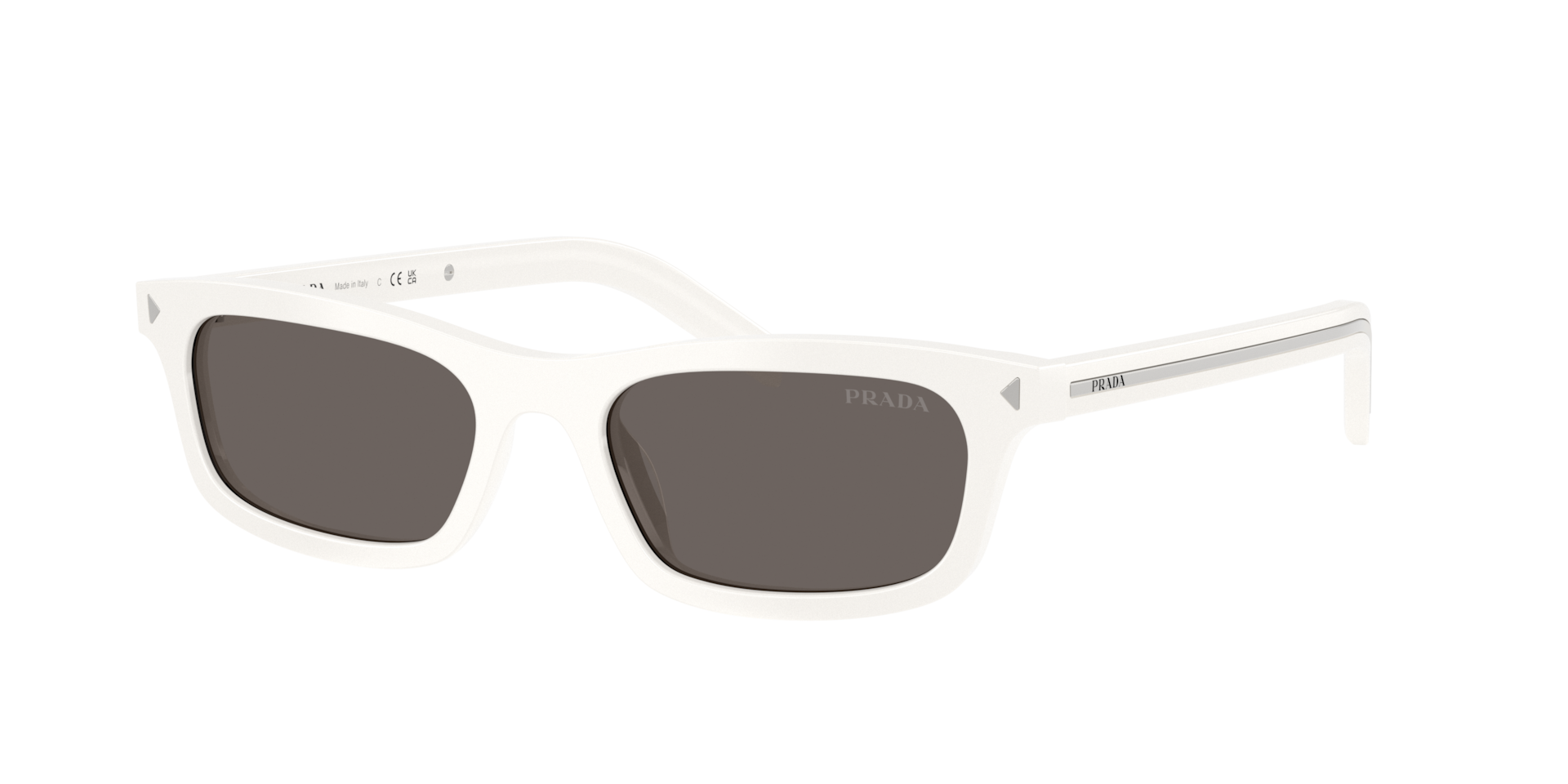 Prada Woman Sunglass PR D05S -  Frame color: Talc, Lens color: Dark Grey