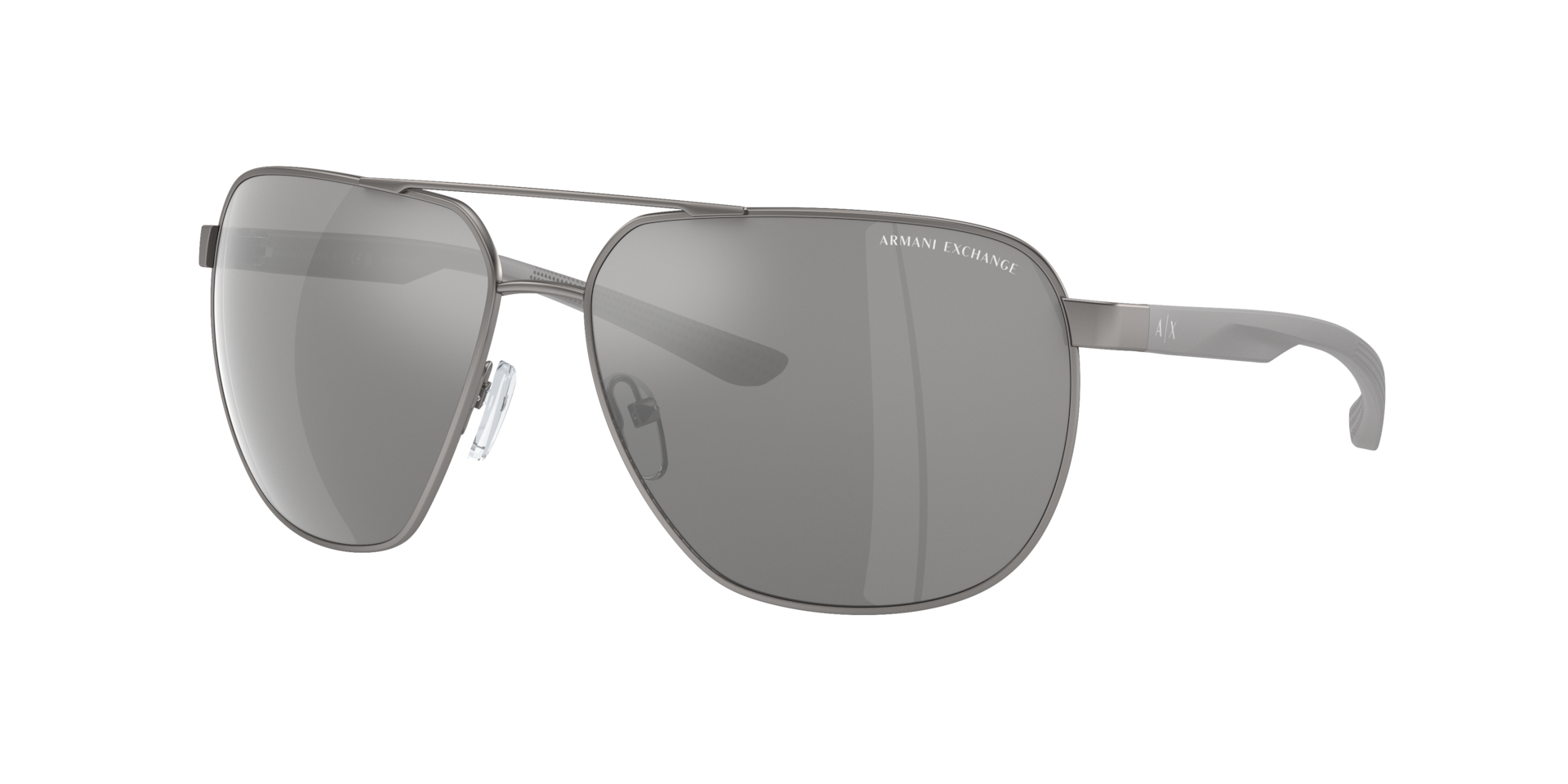 Armani Exchange Homme Sunglass AX2047S - Couleur du Monture Gunmetal mat Couleur de Lentille Grey Mirror Silver Polarized 57 €