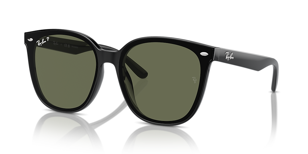 Ray-Ban RB4423D XL (66 - 15) with Green lenses and Black frame