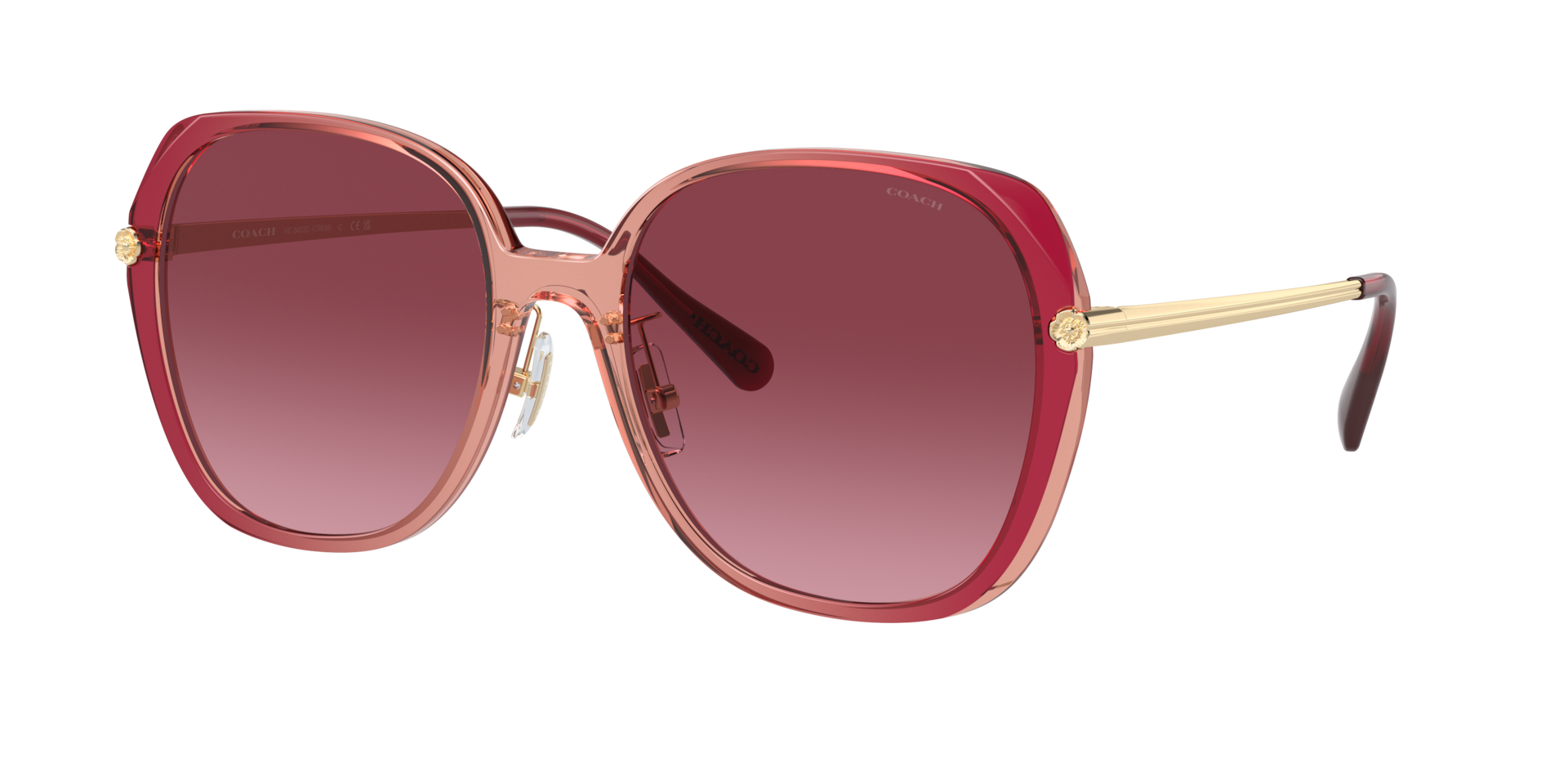 Coach Femme Sunglass CR636 - Couleur du Monture Bordeauxrose dgrad Couleur de Lentille Dgrad Lie de vin 74 €