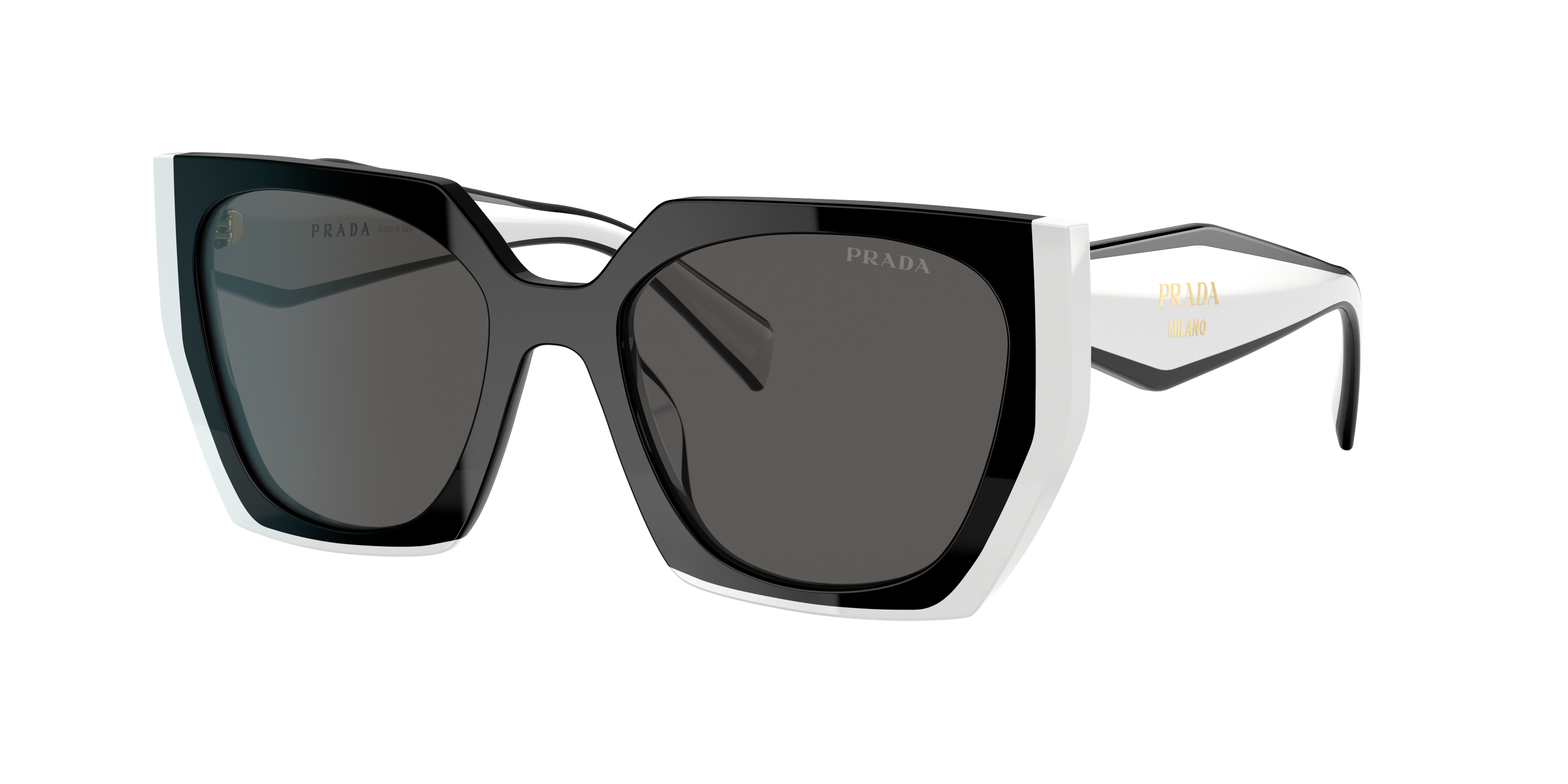 Prada PR 15WS M (54 - 19) with Grey lenses and Black frame