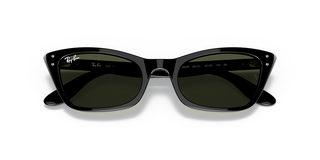 Ray-Ban Lady Burbank S (52 - 20) with Green lenses and Black frame