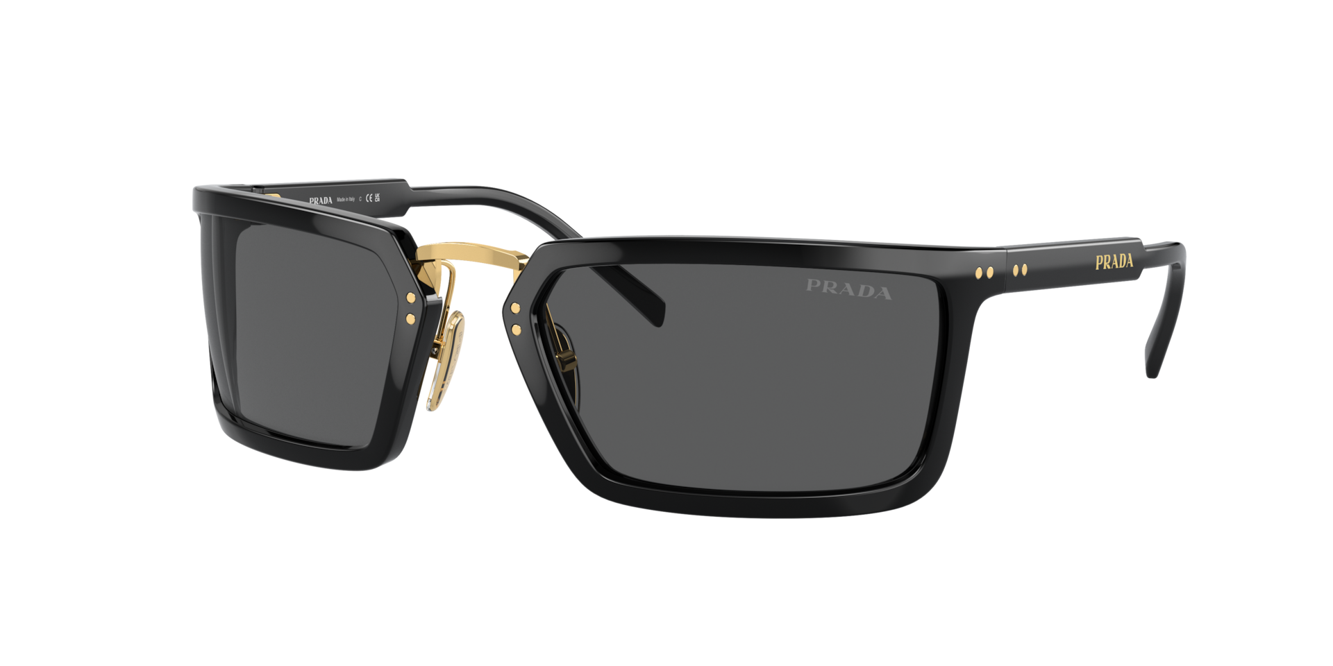 Prada Man Sunglass PR A11S -  Frame color: Black, Lens color: Dark Grey