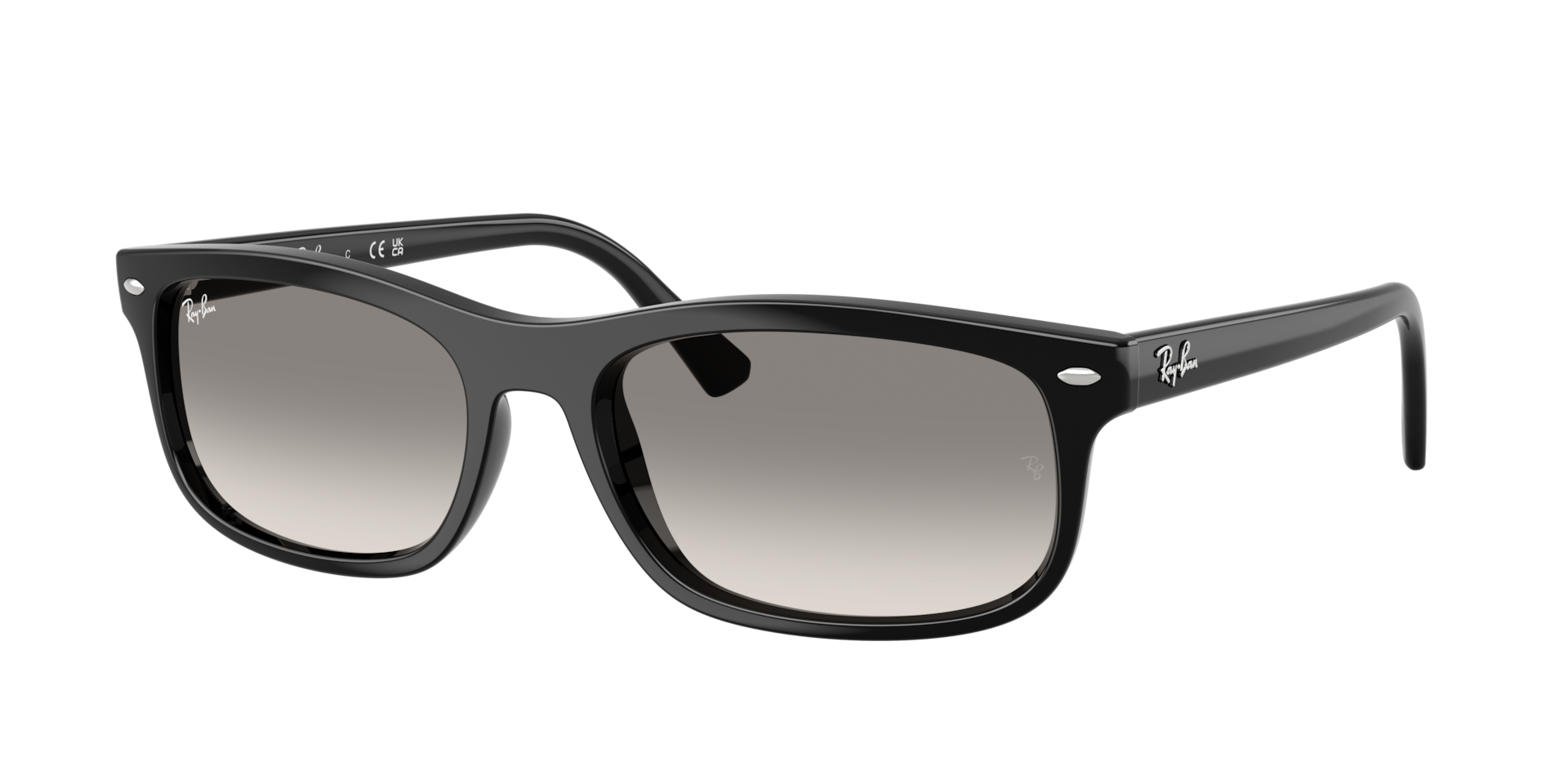 Ray-Ban Unisex Sunglass RB2224 -  Frame color: Black, Lens color: Clear Gradient Grey