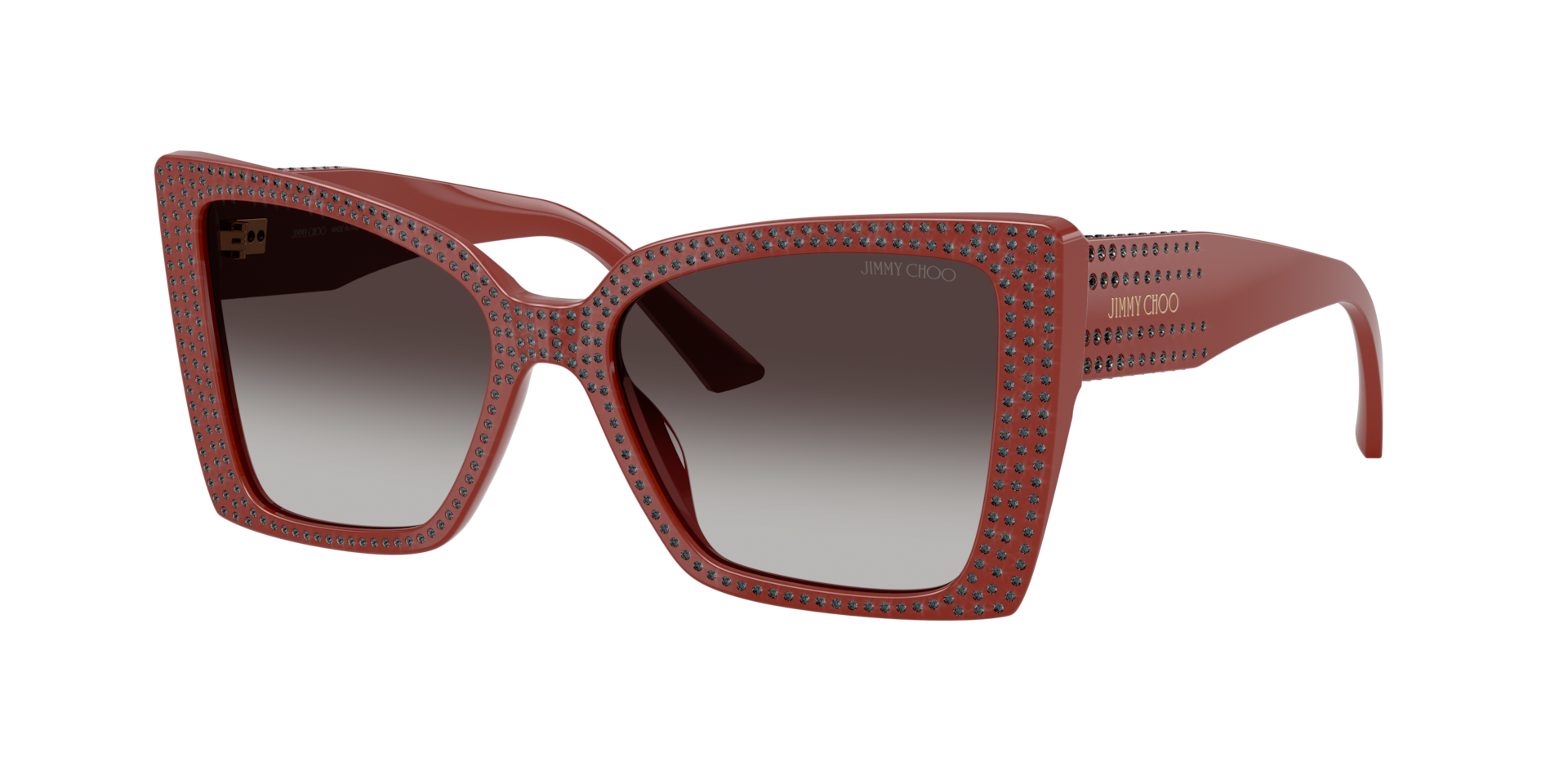 Jimmy Choo Frau Sunglass JC5001B - Rahmenfarbe: Rot, Linsenfarbe: Verlaufstönung Grau